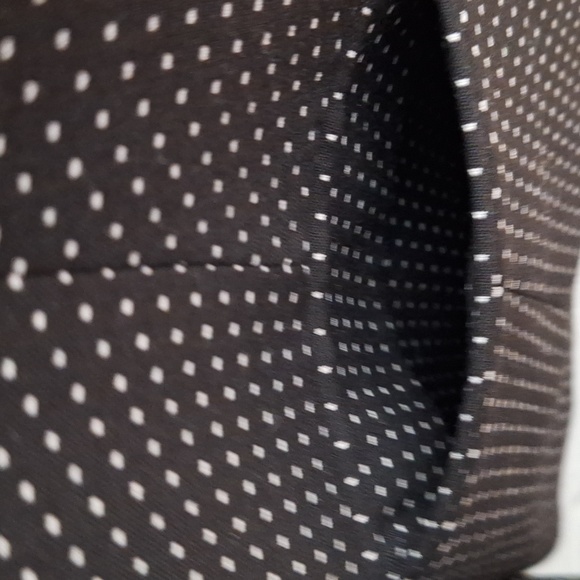 🐦 Talbots 2-Button Long Sleeve Blazer Jacket Women's Size 4 black with dots - Picture 4 of 13